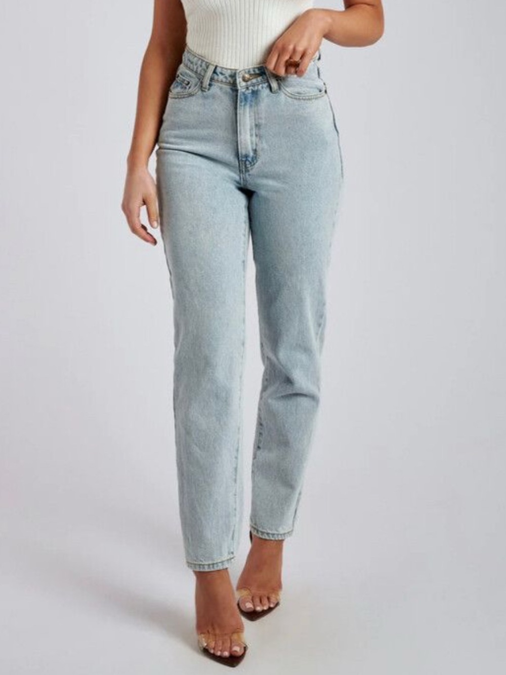 Meshki High-Rise Light Blue Jeans - size 30
